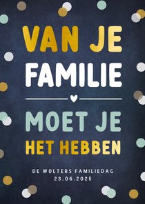 Grappige en vrolijke uitnodiging familiedag of familie feest