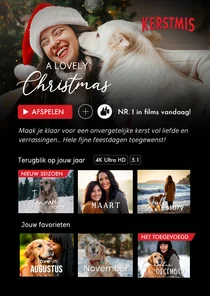 Grappige kerst fotokaart in een tv streamingdienst opmaak