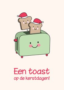 Grappige kerstkaart een toast op de kerstdagen