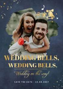 Grappige Save the Date kerstkaart met foto