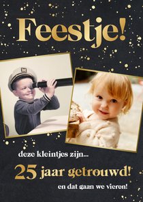 Grappige uitnodiging jubileum - deze kleintjes zijn getrouwd