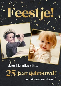 Grappige uitnodiging jubileum - deze kleintjes zijn getrouwd