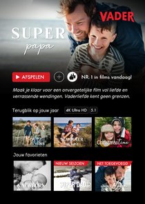 Grappige vaderdagkaart in een tv streamingdienst opmaak