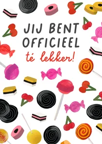 Grappige Valentijnskaart 'Officieel té lekker'