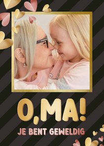 Grappige valentijnskaart voor oma met foto en woordgrapje