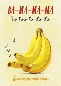 Grappige verjaardagskaart Ba-na-na-na
