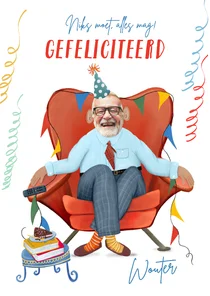 Grappige verjaardagskaart met eigen foto