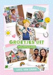 Groetjes uit Molenwaard fotokaart met Stip de Pony