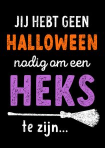 Halloweenkaart grappig vriendschap 