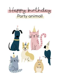 Happy Birthday Party Animal