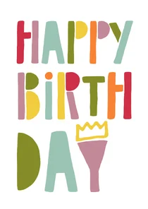 Happy Birthday with crown card