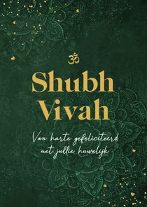 Hindoestaanse felicitatiekaart huwelijk