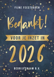 Hippe zakelijke kerstkaart bedank je medewerkers