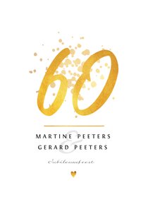 Jubileum 60 jaar stijlvol en klassiek met goud