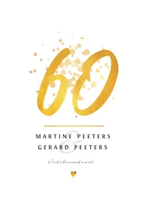 Jubileum 60 jaar stijlvol en klassiek met goud