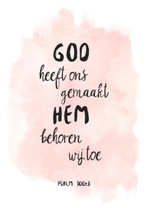 Kaart bijbeltekst Psalm 100