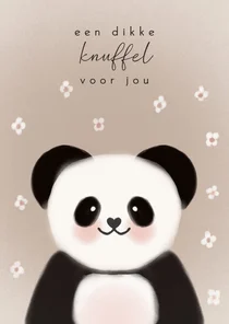 Kaart knuffel Panda 