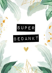 Kaart 'super bedankt' aquarel 