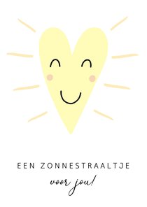 Kaart "Zonnestraaltje" hart