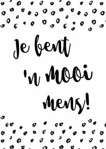 Kaartje "Mooi mens" - WW