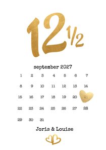 Kalender jubileum 12 1/2 jaar - BK