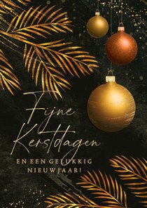 Kerst artistiek sprankelend warm goud koper kerstballen