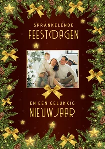 Kerst fotocollage kersttakken strikken en sterren