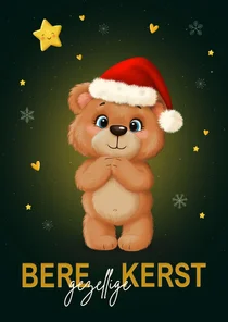 Kerstkaart Beregezellige dagen
