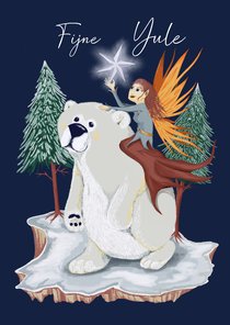 Kerstkaart Blessed Yule - wintersolstice