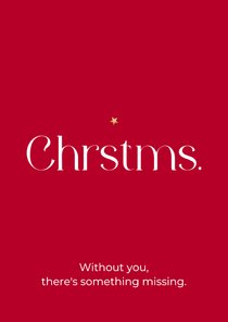 Kerstkaart 'Chrstms' woordgrap Engels