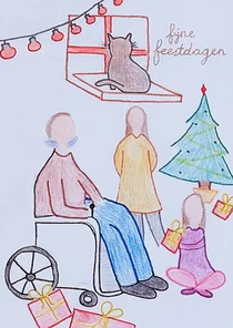 Kerstkaart Duchenne Parent Project familie kerst