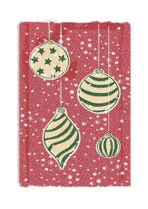 Kerstkaart Duchenne Parent Project kerstballen