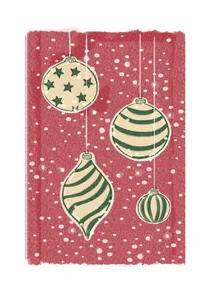 Kerstkaart Duchenne Parent Project kerstballen