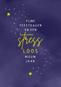 Kerstkaart een stressloos nieuw jaar