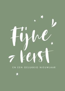 Kerstkaart handlettering fijne kerst