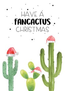 Kerstkaart have a fancactus Christmas 