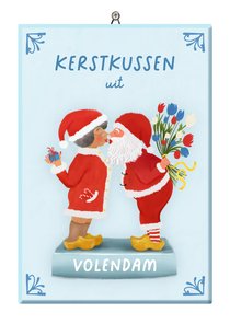 Kerstkaart Hollandse tegel en (vervangbare) plaatsnaam