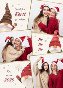 Kerstkaart kabouters fotokaart sterren grappig humor