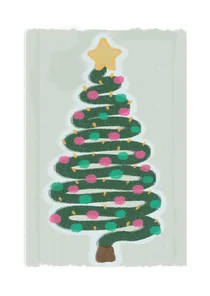 Kerstkaart kerstboom Duchenne Parent Project 