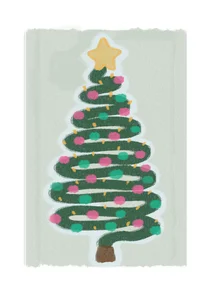 Kerstkaart kerstboom Duchenne Parent Project 