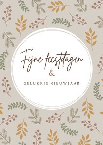 Kerstkaart kersttakjes fijne feestdagen