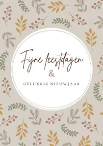 Kerstkaart kersttakjes fijne feestdagen