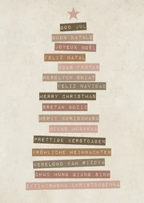 Kerstkaart kerstwensen internationaal