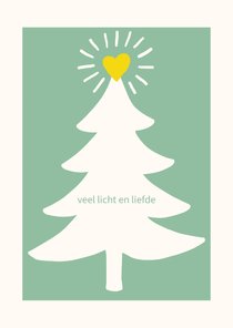 Kerstkaart Licht en liefde met kerst