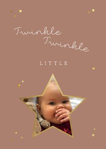 Kerstkaart little star twinkle twinkle