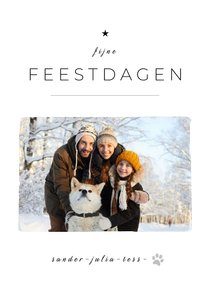 Kerstkaart puur zwart-wit met eigen foto