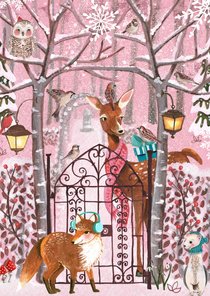 Kerstkaart Schattig Dieren Bos