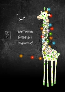 Kerstkaart schitterende feestdagen met Freek GHZ