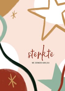 Kerstkaart Sterkte abstract met sterren