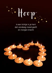 Kerstkaart sterkte hartverwarmend